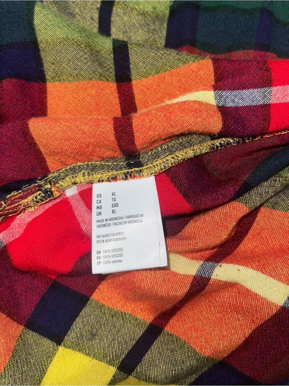 XL American Eagle Multicolor Boyfriend Fit Flannel - Picture 4 of 4